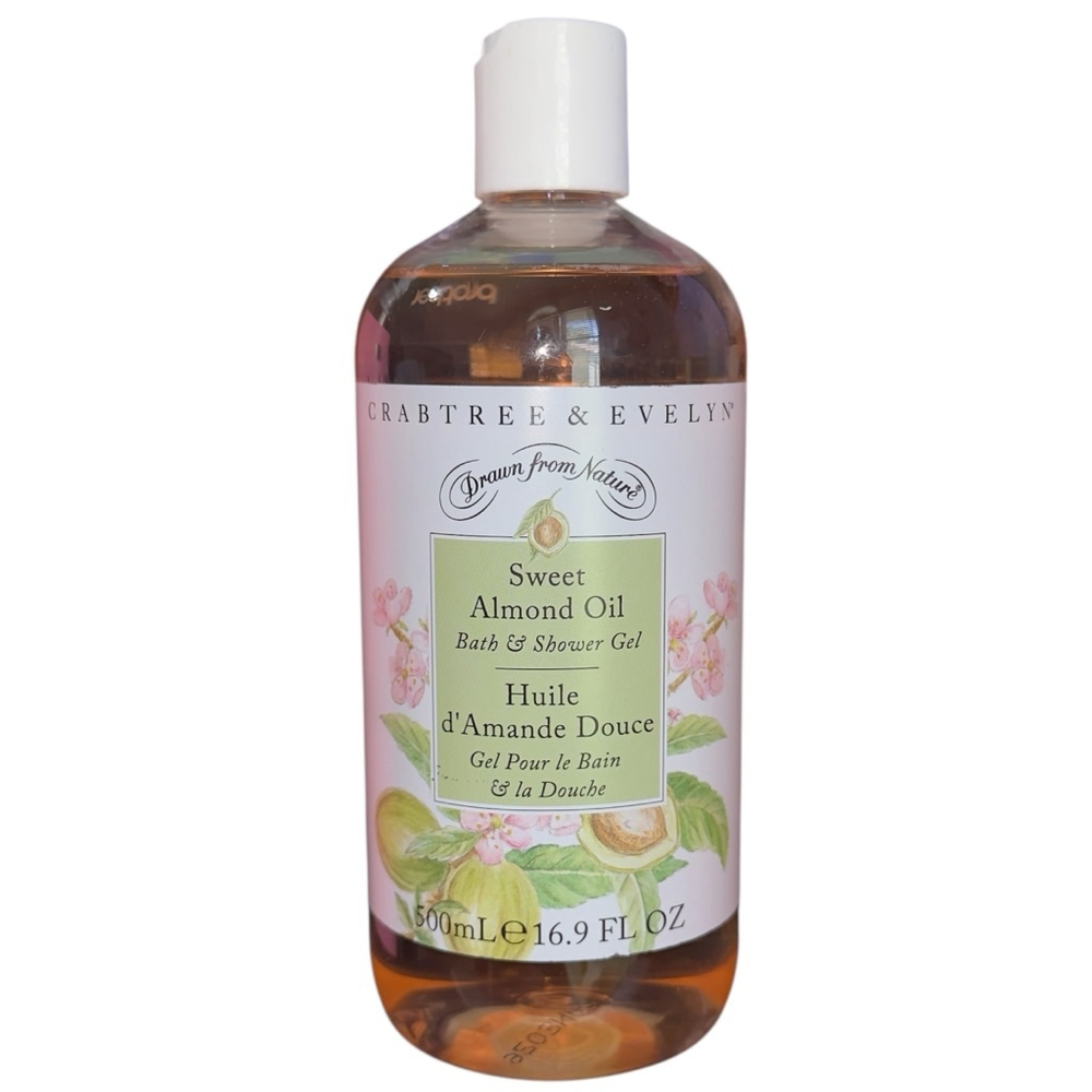 Crabtree & Evelyn Sweet Almond Oil‎ Bath & Shower Gel Full Size 16.9 oz New